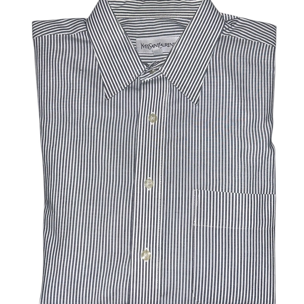 Yves Saint Laurent Classic Monochrome Striped Shirt